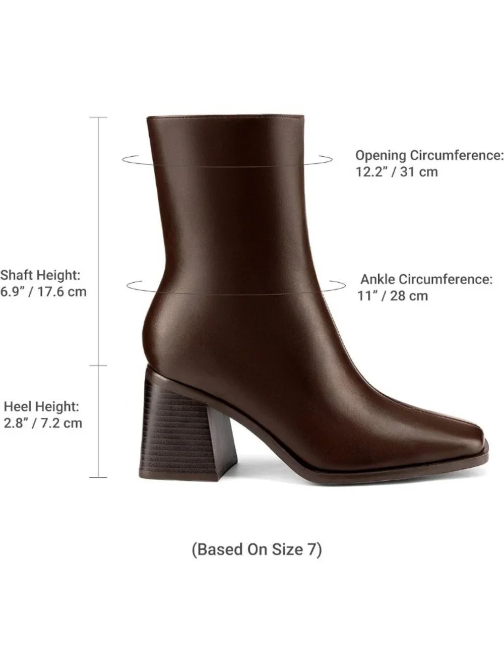 Chic Women's Square Toe Ankle Boots - Stylish, Comfortable, Versatile Footwear